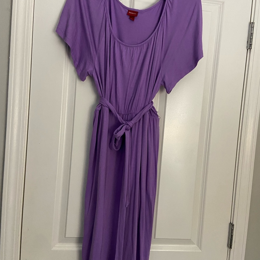 Merona Purple Flutter Sleeve Midi Sundress